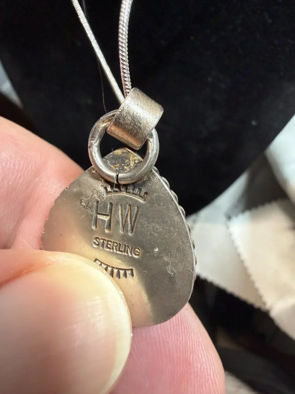 Sterling Silver Southwestern style moonstone pendant